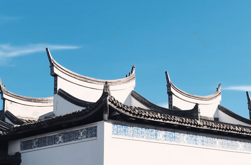 白墙黑瓦马头墙佛教建筑结合古老的中国文化遗产,高清,摄影图,摄影图片,图片大全,摄影图免费下载